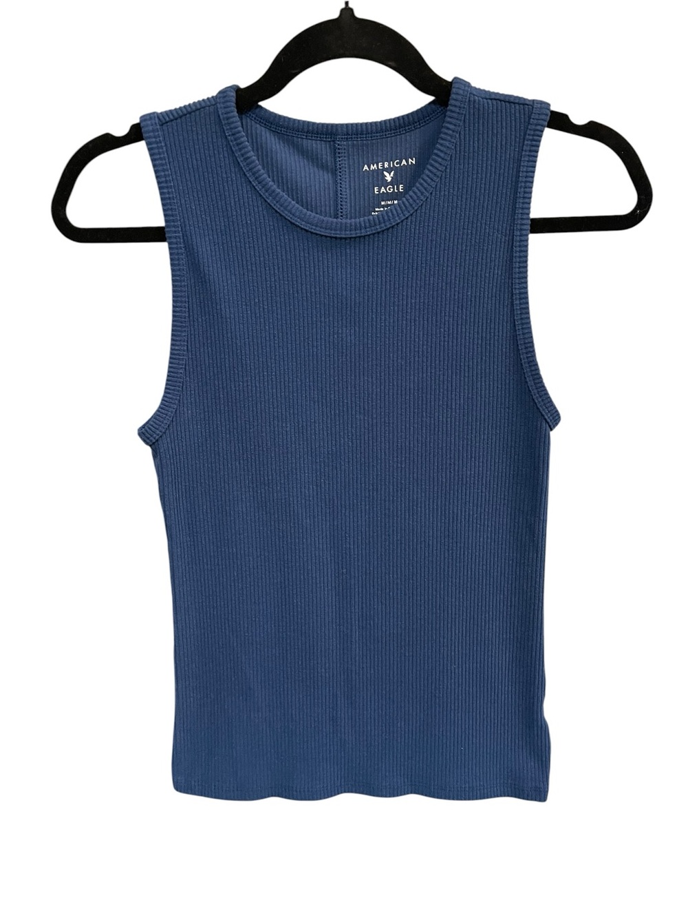 American Eagle Blue Ribbed Tank Top - Medium